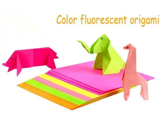 Vaikų Aikštėje Rankų darbo Spalva Fluorescencijos Origami Popieriaus 