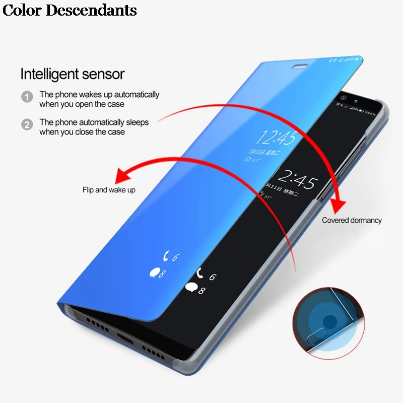 Smart Veidrodis, Flip Case for Samsung Galaxy A01 A11 A21 A41 A51 A71 A81 A91 Camshield Telefono Galinį Dangtelį Visą Šarvai 2020 m. 2