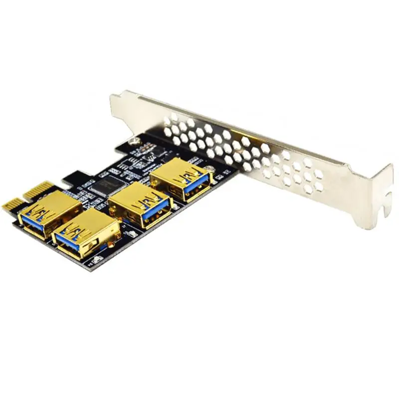 Naujausias Stove USB 3.0 PCI-E Express 1x Iki 16x Riser Card Adapter PCIE 1 Iki 4 Lizdas PCIe Port Multiplier Kortelę Už BTC Miner Kasyba 0