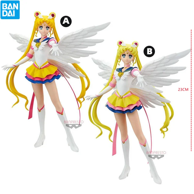 23CM Originalus Bandai Anime Sailor Moon, Spindintis Žavesiu, Mėnulio Kiškis, Sailor Moon, Nustatyti Dekoracijos Duomenys Gimtadienio Dovanos 2