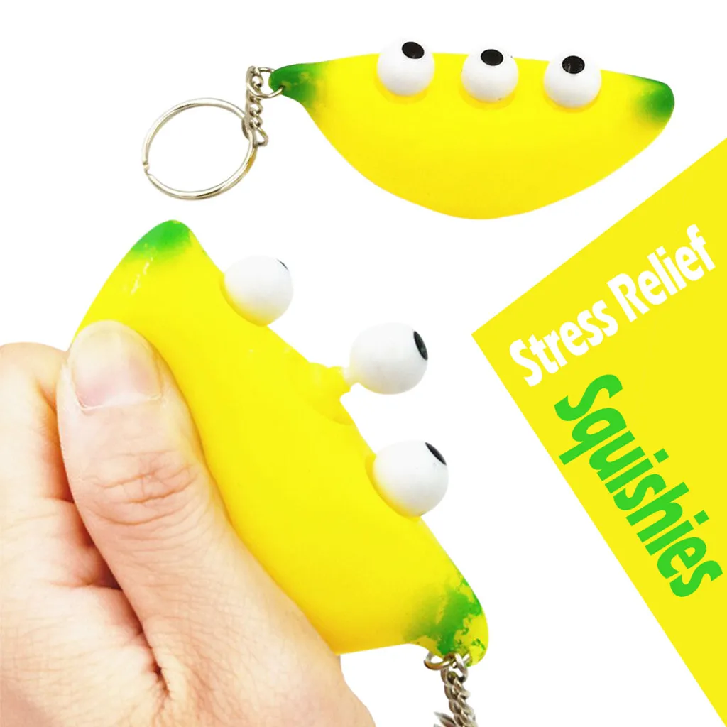 Žaislai Des Antistress Juokinga Bananų Keychain Streso Atsarginiais Kvapus Super Lėtai Auga Vaikai Išspausti Žaislas Vertus Игрушки Для Детей 0