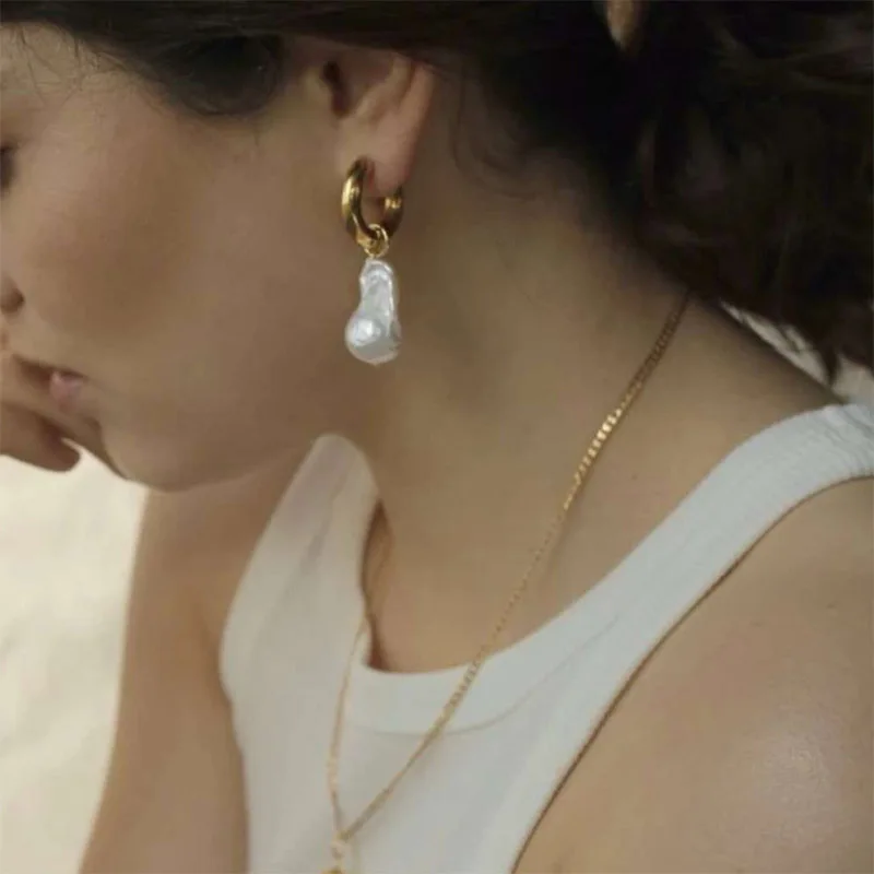 SOMMAR Spalvingas 18KGP Aukso Užpildytas stud auskarai moterų Vintage Perlai moterų auskarai Nuostabūs Papuošalai, Aksesuarai 2