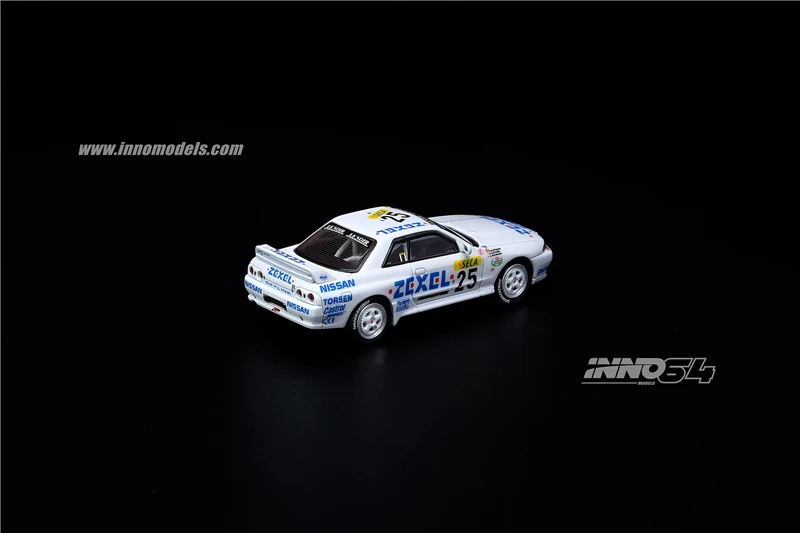 INNO64 1:64 NISSAN SKYLINE GTR R32 ZEXEL #25 24 val Spa Francorchamps 1991 Nugalėtojas Inno modelis Diecast Modelio Automobilių 3