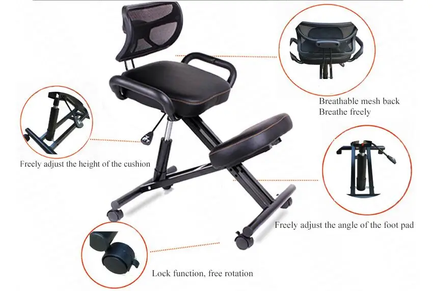 Modernus, Ergonomiškas, Skirtos Kelio Kėdutės su Nugaros ir Tvarkyti Biuro Nuleidimo Ergonomiškas Kėdės Poza Oda Juoda Kėdė W Ratukas 2