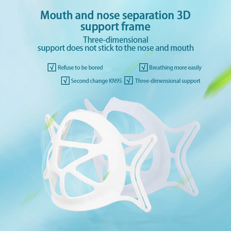 NAUJAS 3D Nagų Kaukė Paramos Kvėpavimo Padėti Padėti Kaukė Vidinės Pagalvėlės Kaukė Laikiklis Maisto kokybės Silikono Kaukė Turėtojas Kvėpuojantis Vožtuvas 0