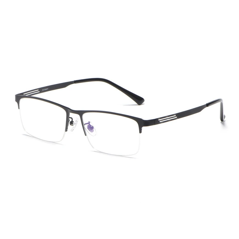 Gryno titano pusė-rėmo akiniai vyrų ultralight didelės kadrų verslo akinių rėmelis paprasta ir madinga, optiniai akiniai F2322 0