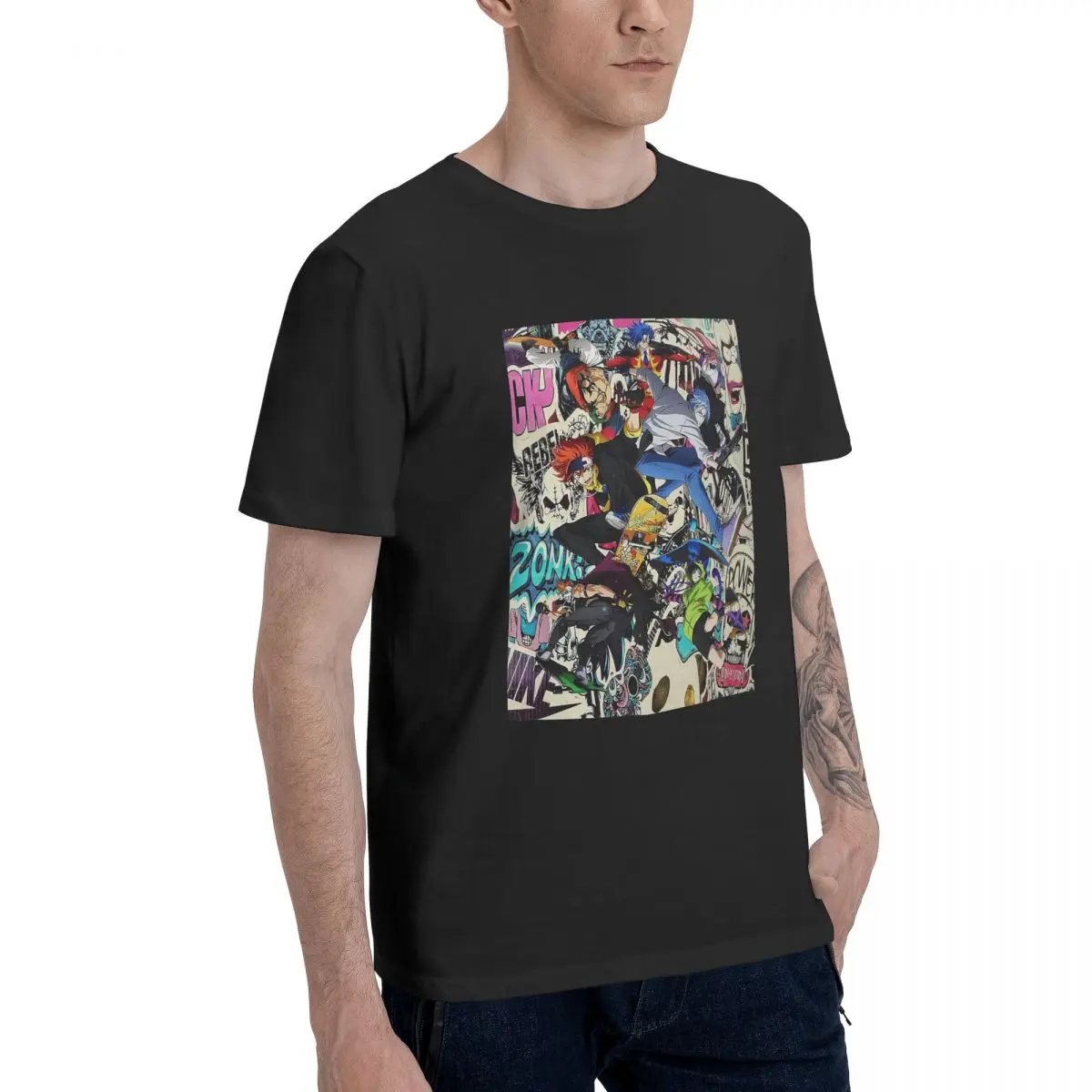 SK8 Infinity Anime vyriški T Shirts Juokinga Tees trumpomis Rankovėmis Apvalios Apykaklės Marškinėliai Medvilnės 4XL 5XL Drabužiai 0