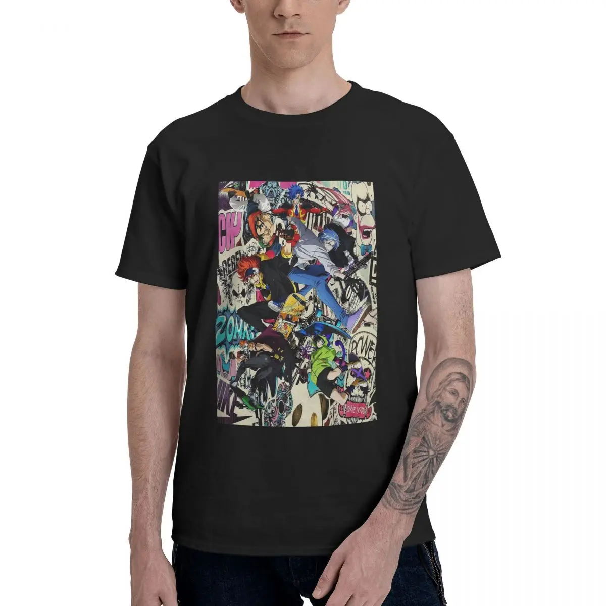 SK8 Infinity Anime vyriški T Shirts Juokinga Tees trumpomis Rankovėmis Apvalios Apykaklės Marškinėliai Medvilnės 4XL 5XL Drabužiai 3