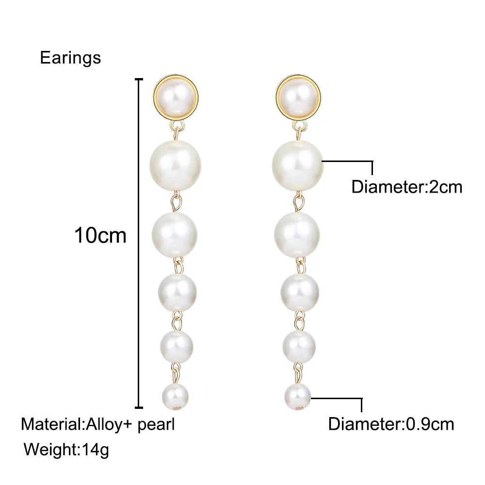 2021 naujų kūrybinių paprasta dydžio dirbtinių perlų ilgai moteriški Auskarai madinga atmosferą, auskarai, papuošalai, aksesuarai, didmeninė 1