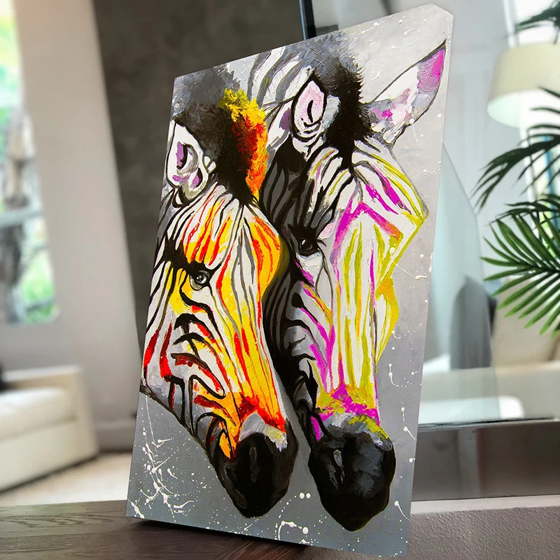 Aavv Gyvūnų Zebra aliejaus tapybai, drobė sienos piešimo kambarį frameless nuotrauką 0
