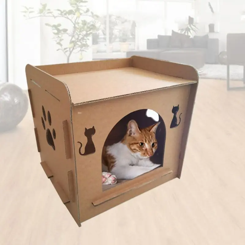 Naminių Kačių Vyriais Kačiuką Katės Namas-formos Lizdą Miega Lovoje Leteną Šlifavimo Kramtyti Žaislas 1
