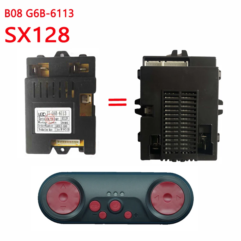 HLX SX128 JT-G6B-6113 gali važinėti vaikų elektrinių automobilių 2.4 G Bluetooth nuotolinio valdymo imtuvas su sklandžiu pradžios funkcija 3