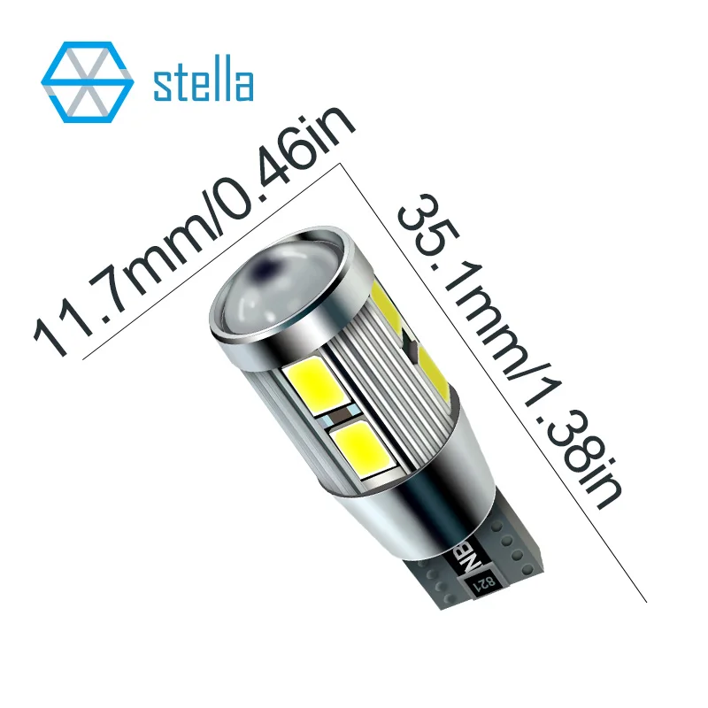 Stella Super Šviesus 2vnt T10 W5W LED 194 LED Interjero Automobilio Šviesos Pusėje Lemputė, led Lempos Skaitymo prietaisų Skydelio Lemputės 6000k 12V 2