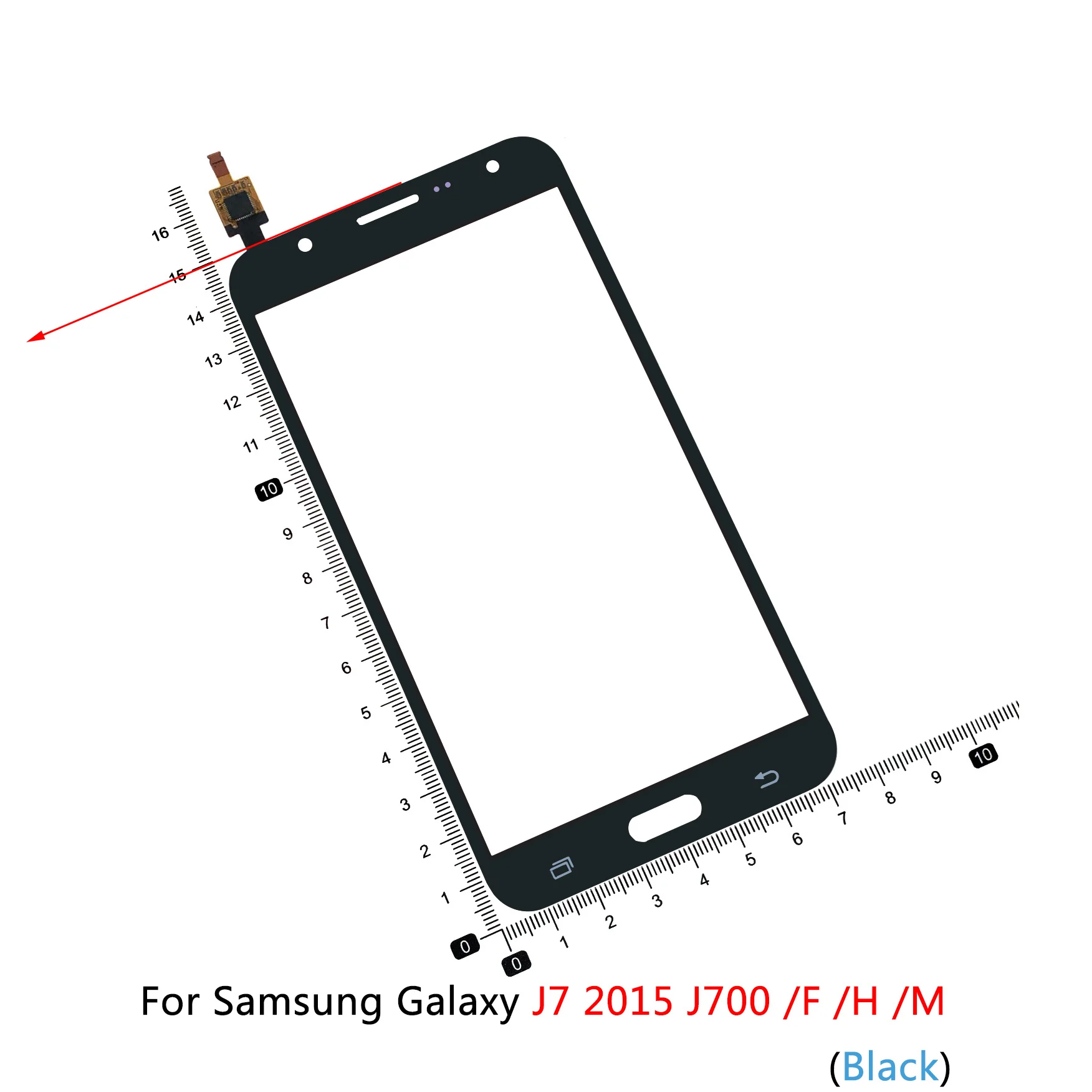 Samsung Galaxy J5 J500 2016 J510 J5108 J7 J700 F H M Jutiklinis Ekranas Skaitmeninis Keitiklis Išorinės Priekinio Stiklo Objektyvas Skydelis 2