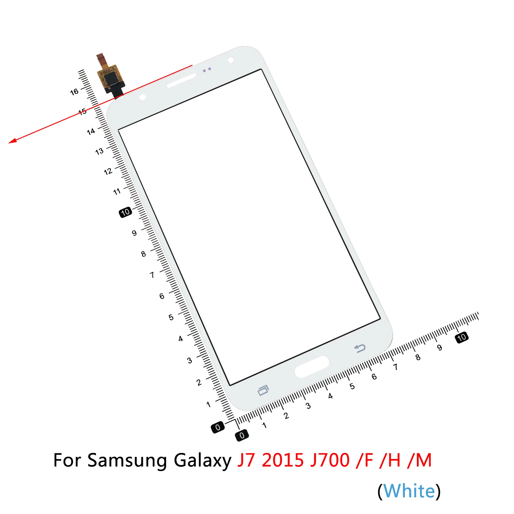 Samsung Galaxy J5 J500 2016 J510 J5108 J7 J700 F H M Jutiklinis Ekranas Skaitmeninis Keitiklis Išorinės Priekinio Stiklo Objektyvas Skydelis 3