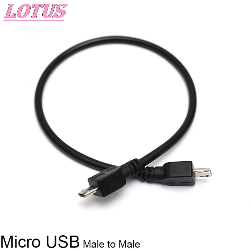 1pcs 25cm Micro USB Male Micro Male 5Pin Konverteris OTG Adapterio Kabeliu 0