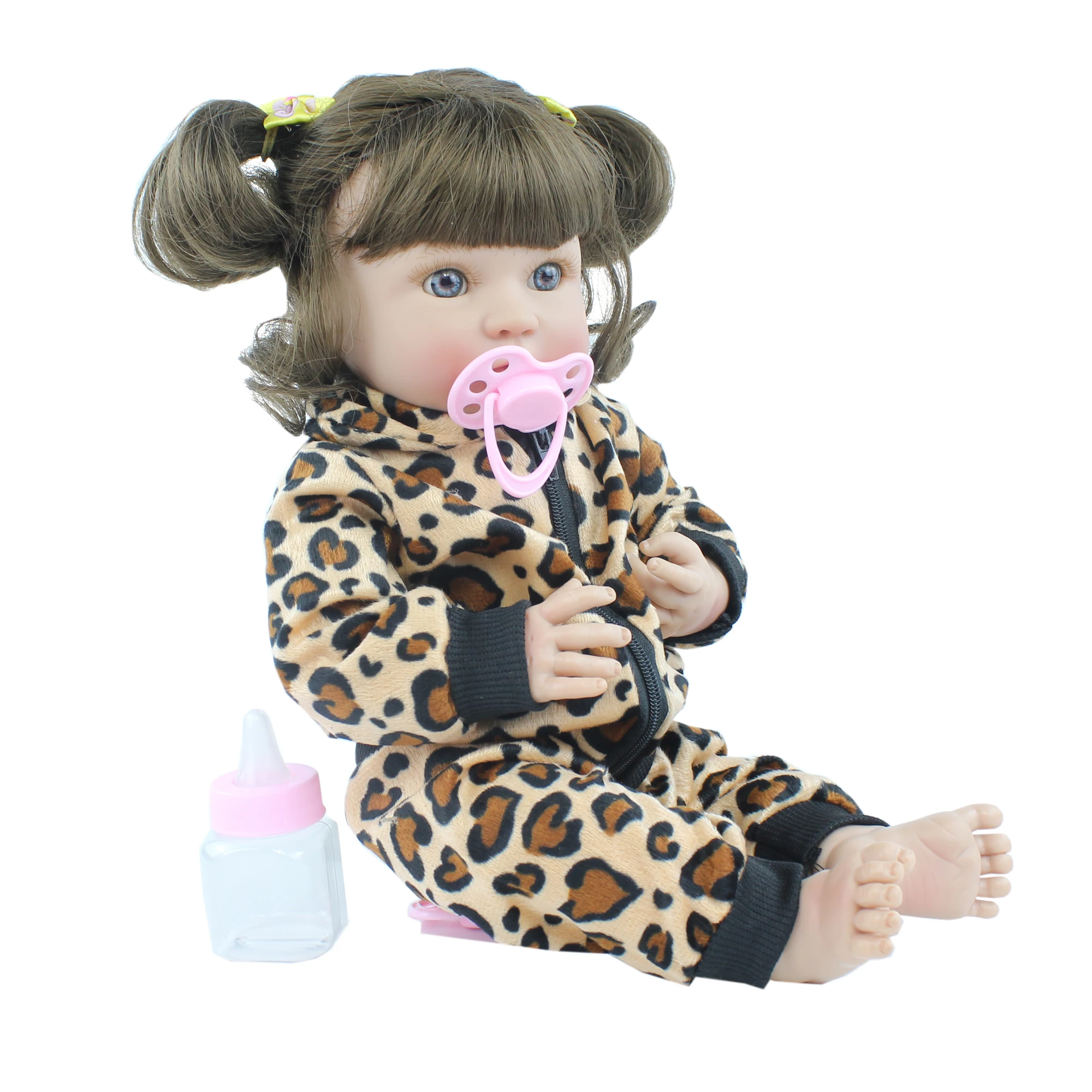 40cm Visas Silikono Reborn Baby Doll Girl, Kaip Realus Vinilo Mielas Mini Bonecas Vaikui Maudytis Suknelė Švietimo Žaislas Gimtadienio Dovana 2