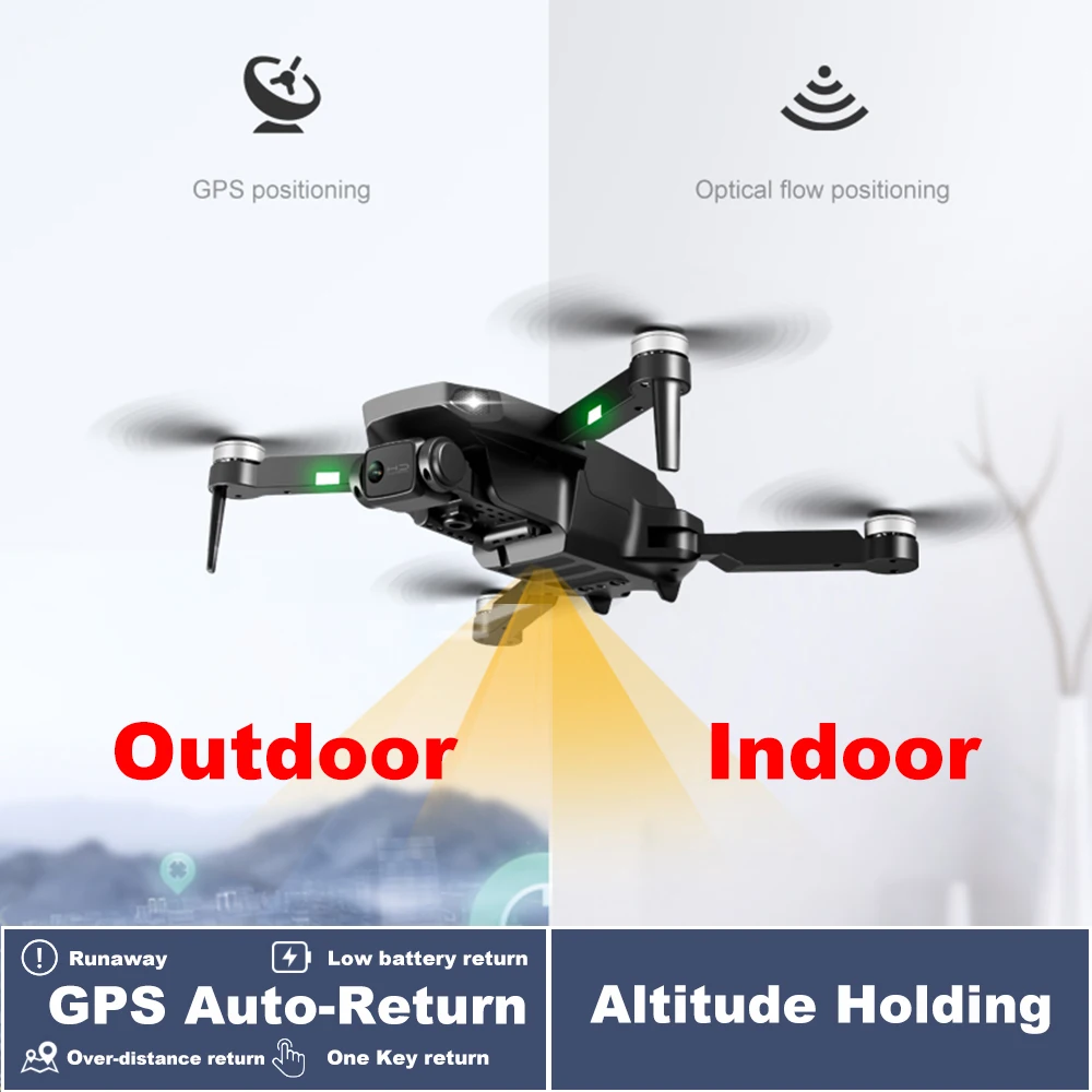 RC Kameros Drone 6K GPS Stabdžių Prarado Profesinės Brushless 5G WiFi FPV Realaus Laiko Vaizdo 1.2 KM Ilgio Atstumą Quadcoper Dron RG101 1