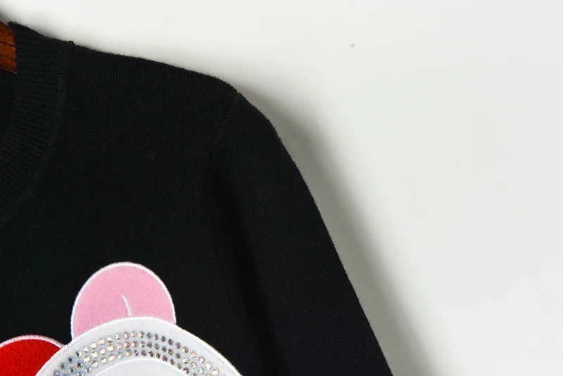 Prabangos Prekės ženklo Dizaineris Megztų Megztinių Moterims Animacinių filmų Saulėgrąžų kalnų krištolas Akiniai nuo saulės ilgomis Rankovėmis Megzti Megztinis 2