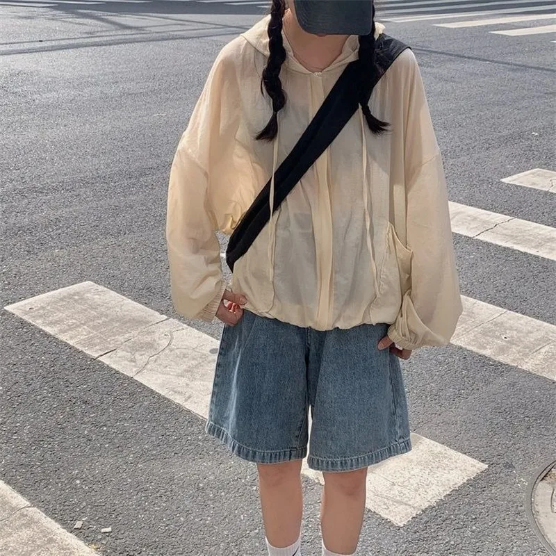 Šortai WomenHigh Juosmens Korėjos Stiliaus Naujas Mados Vasaros Paprasta Harajuku Studentų Ulzzang Streetwear Laisvalaikio Retro Prarasti Apačioje 5