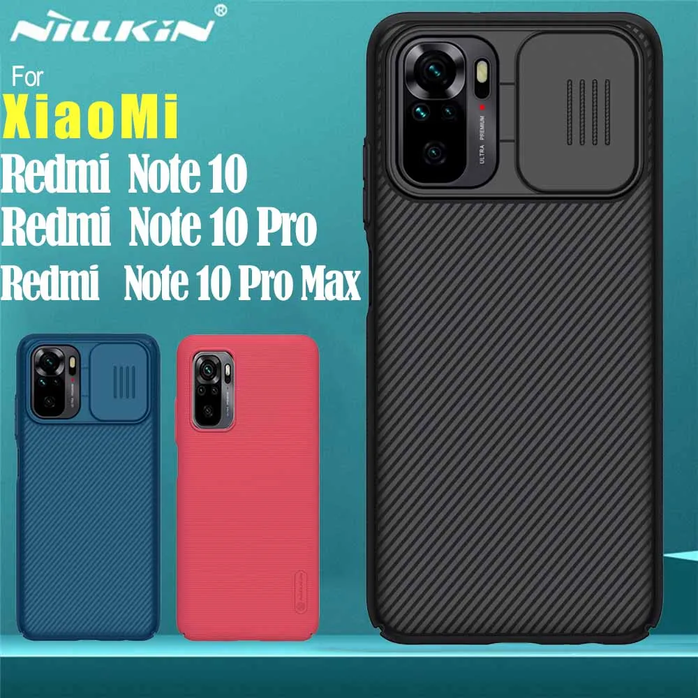 Nillkin už Xiaomi Redmi 10 Pastaba Pro Max 10s Atveju, Skaidrių, vaizdo Kameros Lęšis Apsaugoti Privatumą Matinio stiklo Pluošto Tekstūra Dangtelį Redmi Note10 3