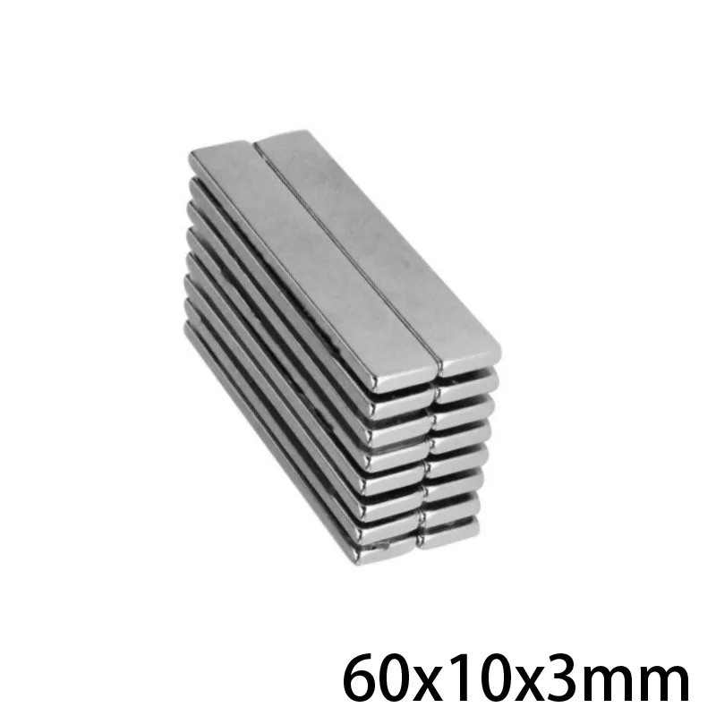 2~30PCS 60x10x3 Quadrate lapas Magnetas 60mm*10mm Galingas Juostelės Magnetai 60x10x3mm Stiprūs Neodimio Magnetai 60*10*3 Blokuoti magnetas 3