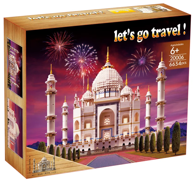 Festivalio dovana 17008 20006 6634Pcs Pasaulyje Garsaus Architektūros Taj Mahal modelių Kūrimo Blokus, Plytas Švietimo Žaislai Vaikams 1