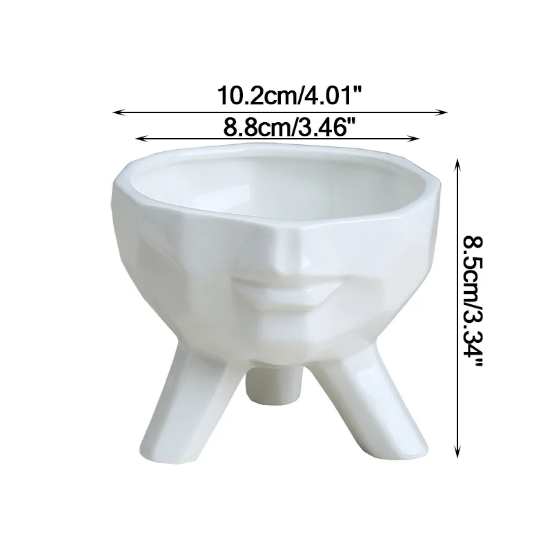 Sode Europos Paprasta Kūrybinės Keramikos Baltos Spalvos Multi-Face Vazonas Miniatiūriniai Modelis Sultingi Artware Office 
