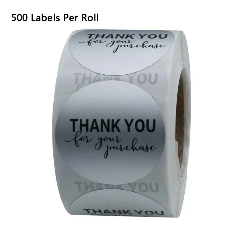 500pcs/roll Dėkojame už Jūsų Pirkti Lipdukų Dovanų Pakavimo Plombos Etiketėms Scrapbooking Apdaila 2