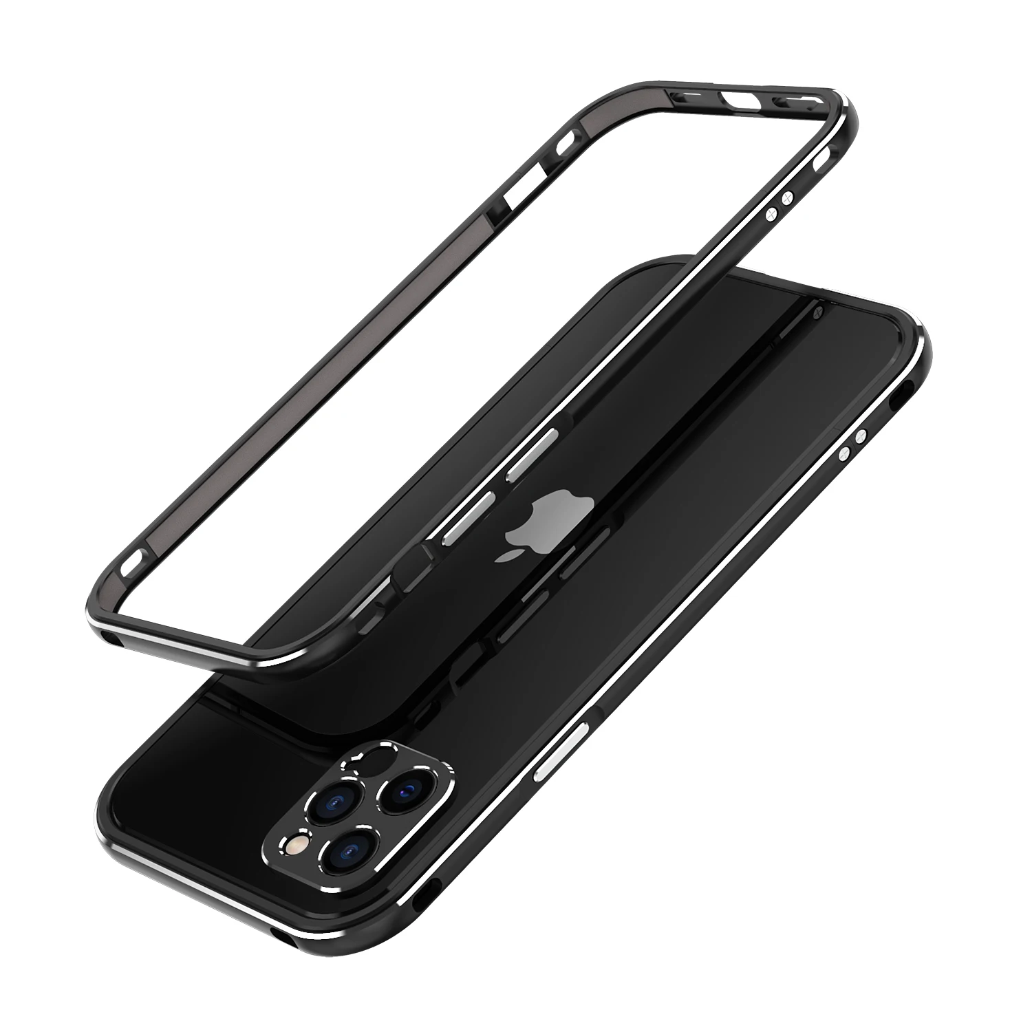 Bumper Case For iphone 12 Pro Max 12 Mini Prabanga Aliuminio Metalo Telefono Rėmas iphone12 Pro Max Metalo Fotoaparato Objektyvą Raštas 1