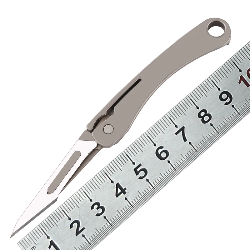 Titano lydinio sulankstomas peilis, mini peilis multi-funkcija įrankį peilį lauko taktinių savigynos peilis 2