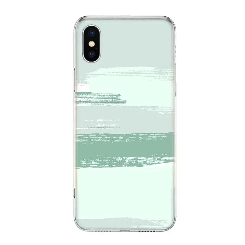 Abstraktaus Meno Linijų saldainiai žalia Telefono dėklas Skirtas iPhone 11 12 6 6s 7 8 Plus X XS XR Pro Max MINI 5 5s SE Padengti Coque minkšto Silikono 1