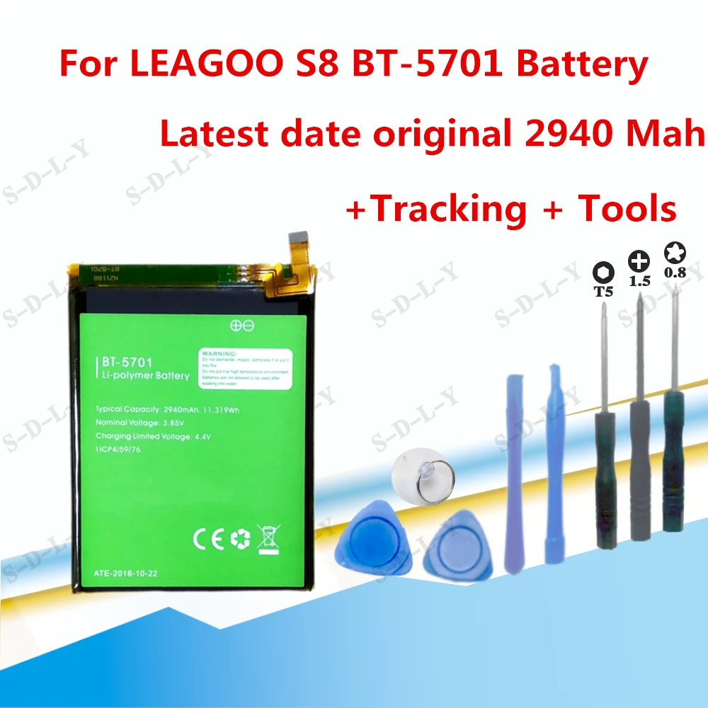Originalios Atsarginės Leagoo S8 Baterija 2940mAh už Leagoo S8 Smart Mobilųjį Telefoną + + Sekimo Numerį 0