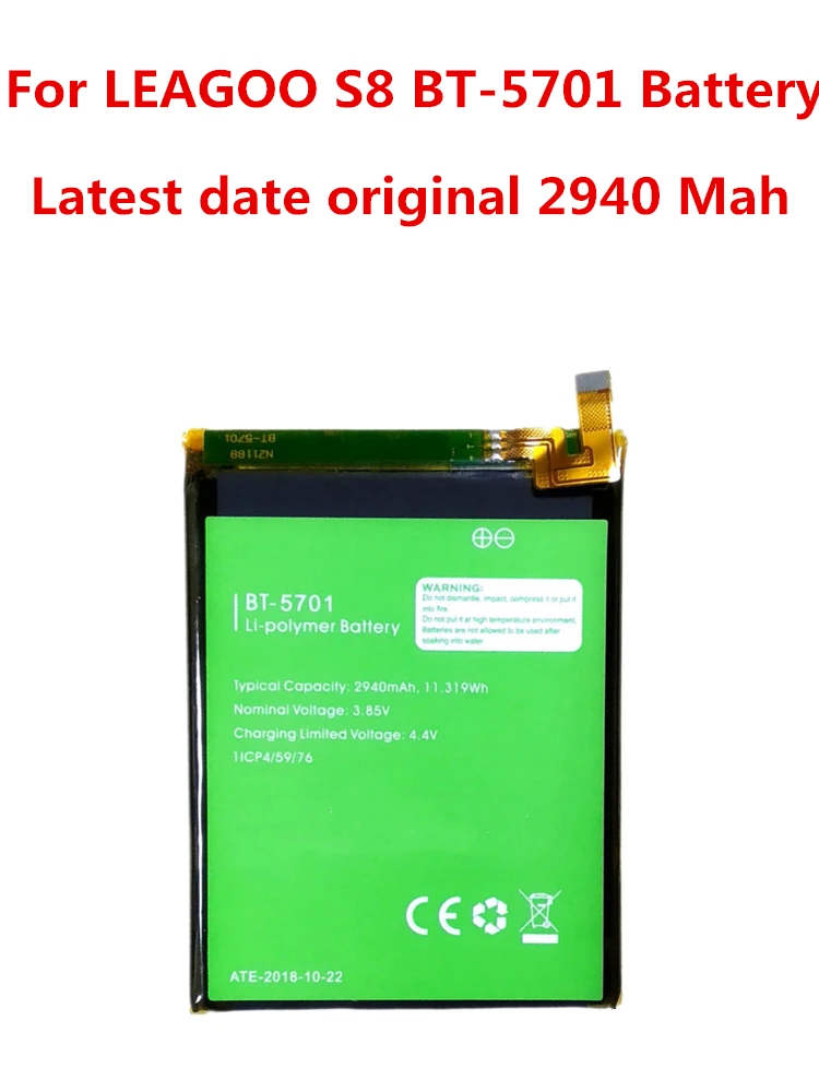 Originalios Atsarginės Leagoo S8 Baterija 2940mAh už Leagoo S8 Smart Mobilųjį Telefoną + + Sekimo Numerį 2