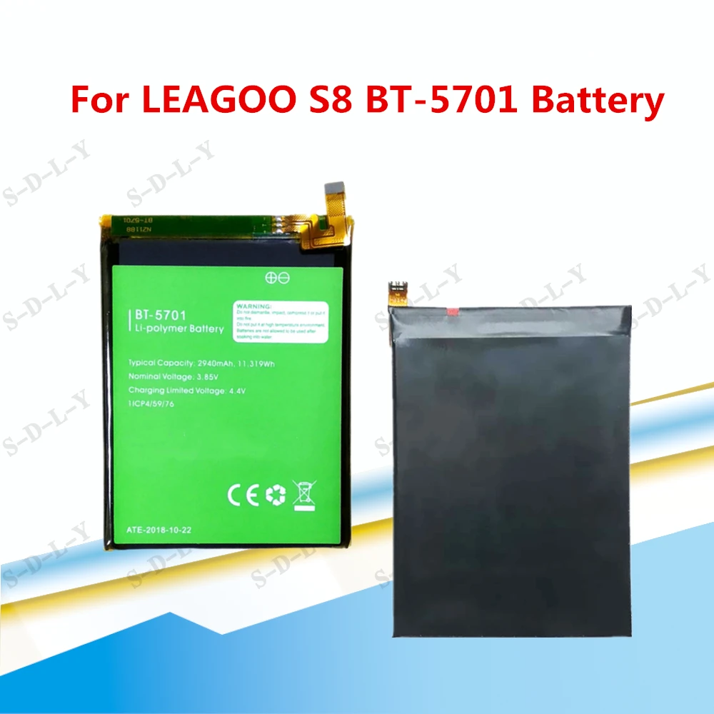 Originalios Atsarginės Leagoo S8 Baterija 2940mAh už Leagoo S8 Smart Mobilųjį Telefoną + + Sekimo Numerį 3