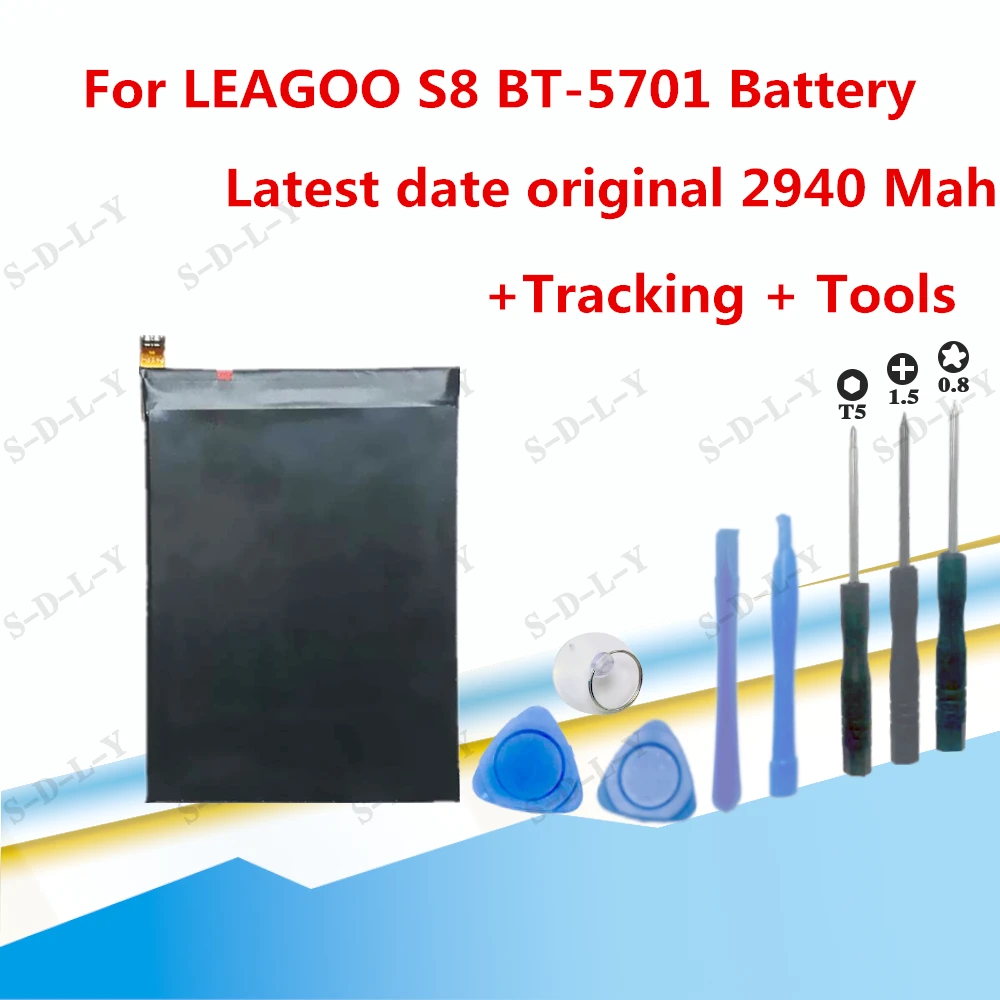 Originalios Atsarginės Leagoo S8 Baterija 2940mAh už Leagoo S8 Smart Mobilųjį Telefoną + + Sekimo Numerį 4