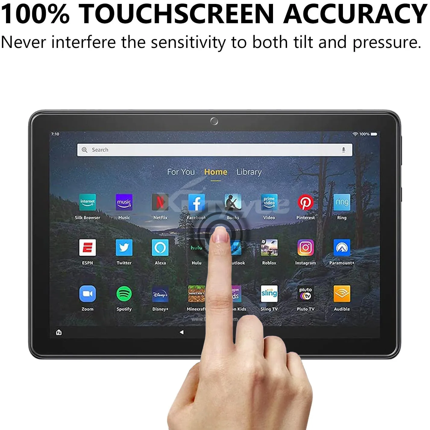 Amazon Fire HD 10 2021 Screen Protector, Tablet Apsauginės Plėvelės Amazon Fire HD 10 Plius 2021 Grūdintas Stiklas 1