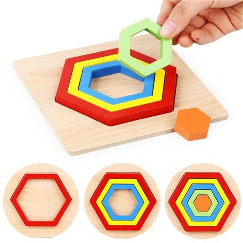 Formos Pažinimo Valdyba Vaikų Geometrija, Dėlionės, Mediniai Žaislai Vaikams Švietimo Žaislas Kūdikiui Pažinimo Mokymosi Atitikimo Žaislas 4