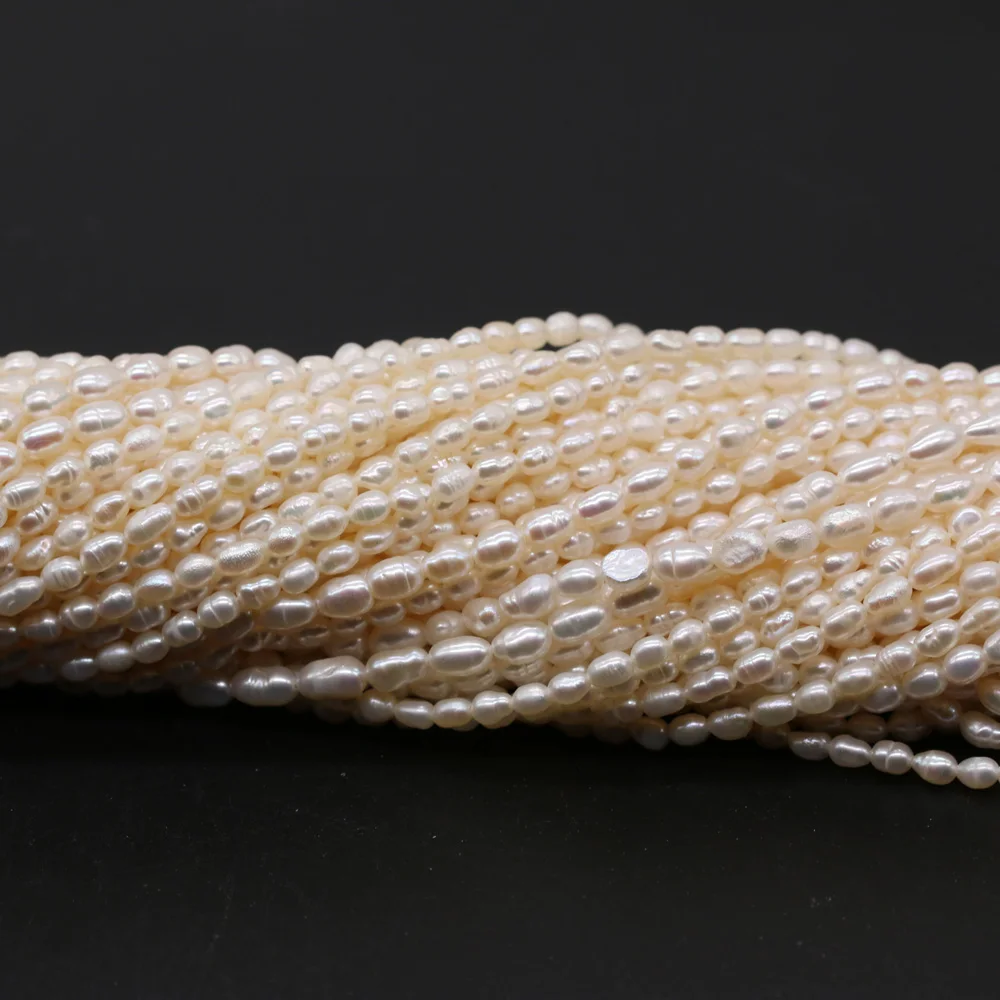 Natūralūs Gėlavandenių Perlų Zawalcowany Aukštos Kokybės Ryžių Formos Punch Prarasti Granules Papuošalai 