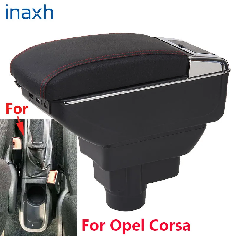 Opel Corsa D Porankiu langelį Opel Corsa Automobilių porankiu interjero talpinimo Modifikavimas dalys, priedai USB LED žibintai 4