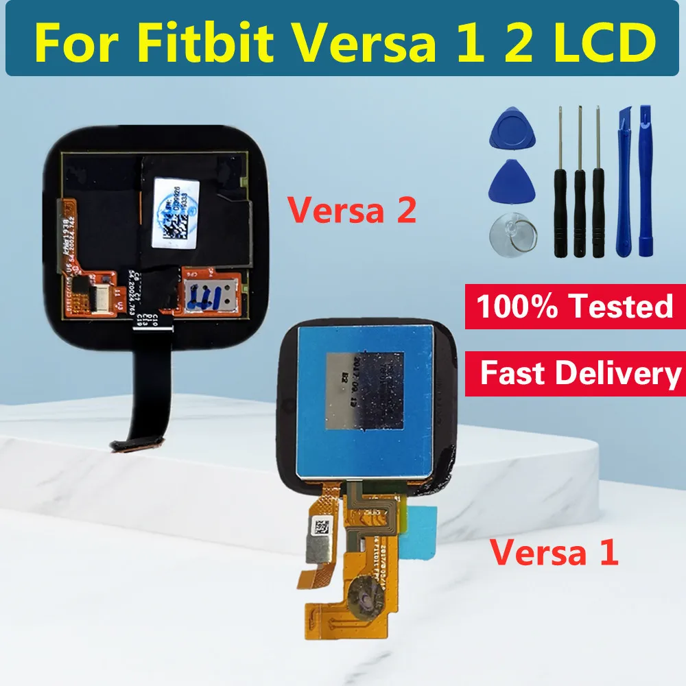 Originalus LCD Fitbit Versa 2 LCD Ekranas Jutiklinis Ekranas skaitmeninis keitiklis mazgas, Fitbit Versa 1 FB504 FB505 Ekrano Pakeitimas 3