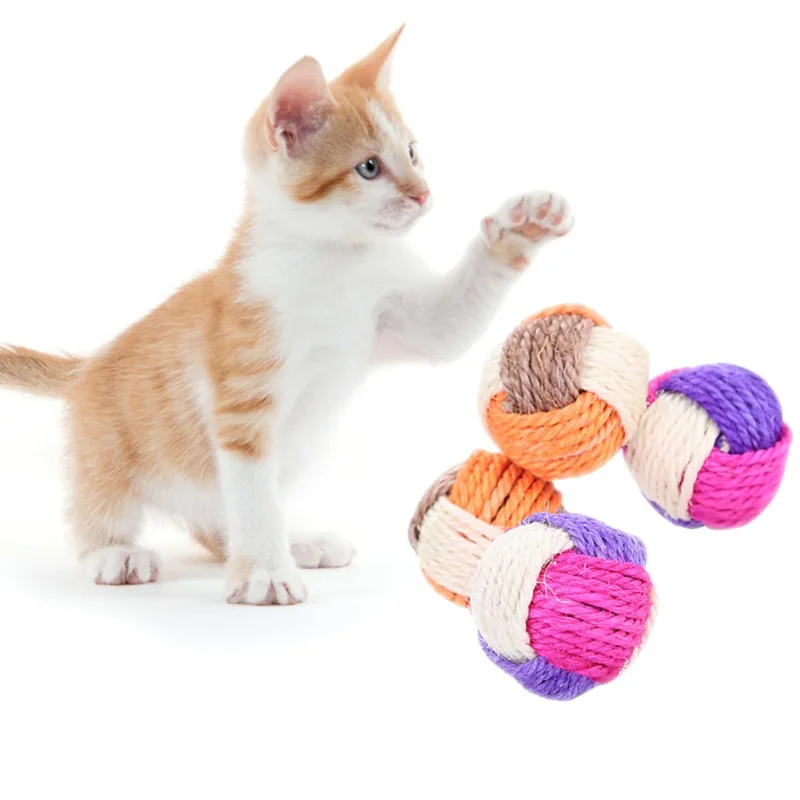 Sizalio Kačių Žaislai Interaktyvus Kamuolys Katžolių Katė Mokymo Žaislo Augintinio, Žaisti Kamuolys Naminių Reikmenys Produktų Žaislas Katėms Kitten Prekes 0