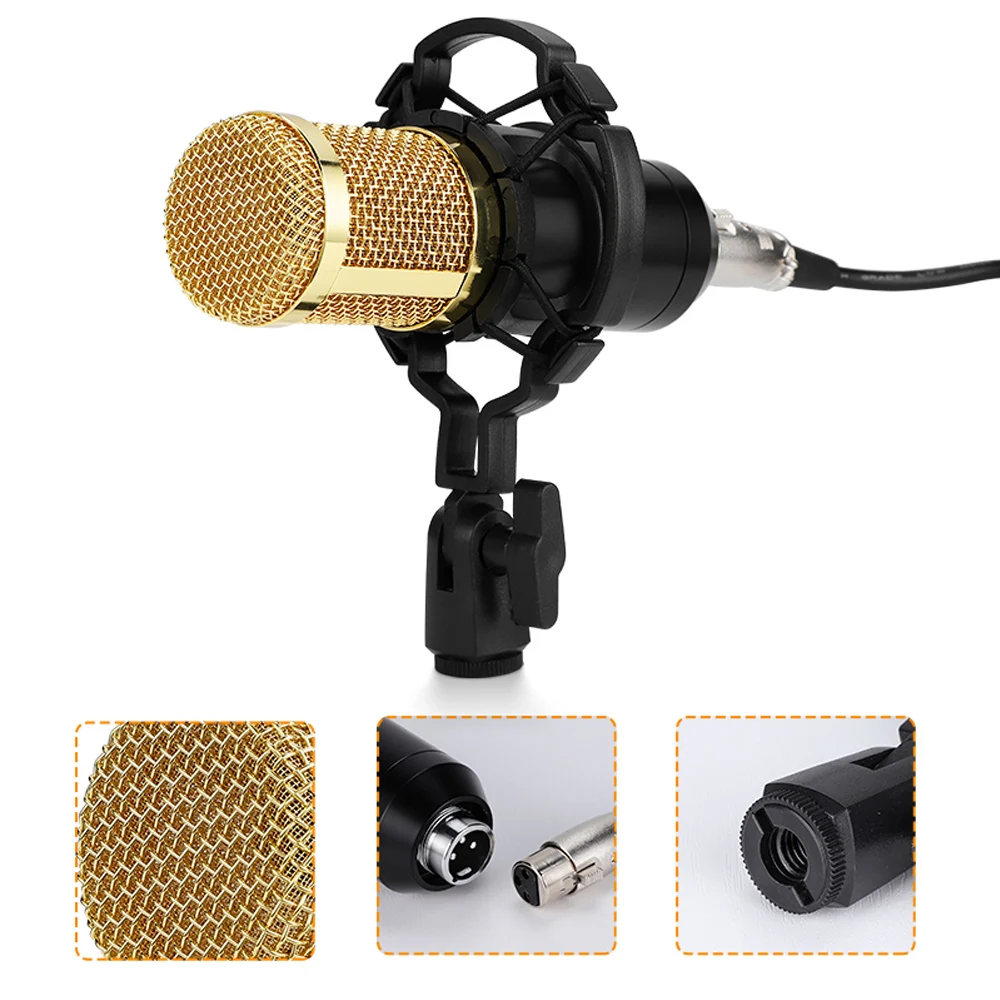 BM 800 Mikrofonas Rinkiniai Profesinės Mic Stand Studija Kondensatoriaus Vokalo Įrašymas KTV Karaoke Mikrofonas Kompiuterio Studijoje Įrašyti 2