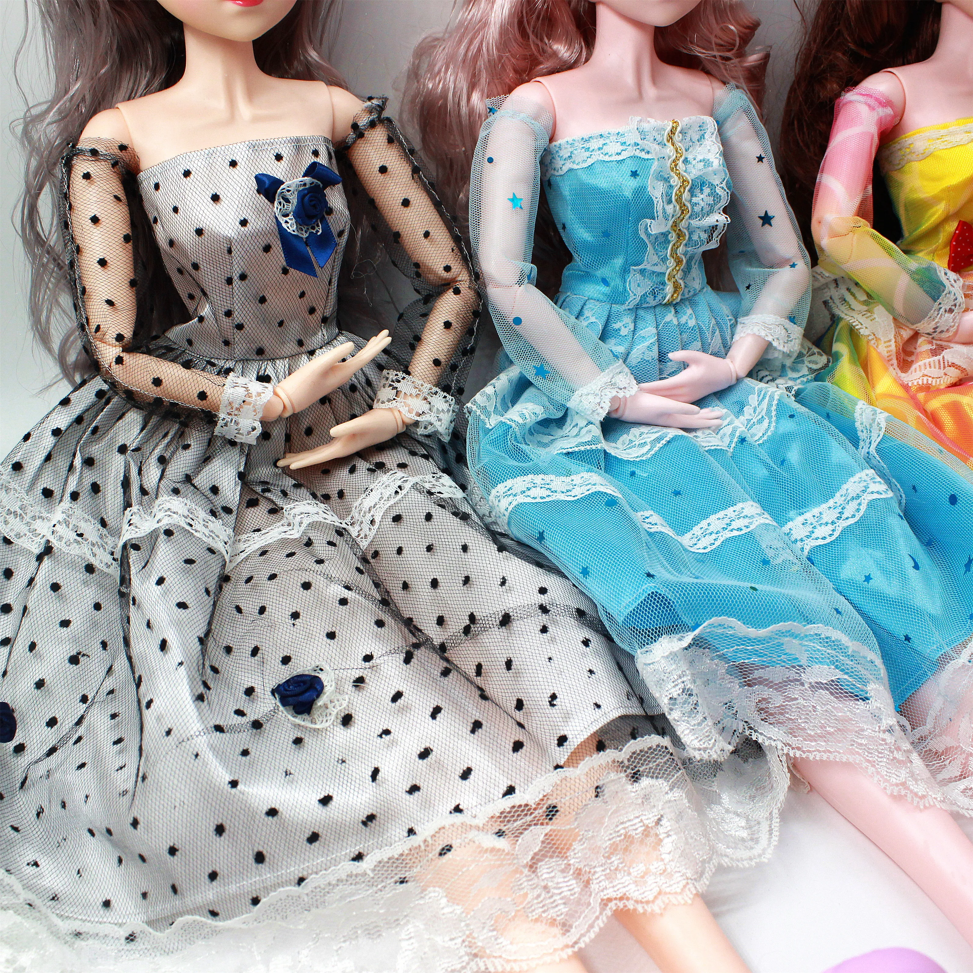 60cm BJD Doll su Mados Mergaitė Princesė Drabužių Priedai Kilnojamojo Sujungta 1/3 Lėlės Vestuvių Gown Dress Žaislai Mergaitėms Dovanų 1