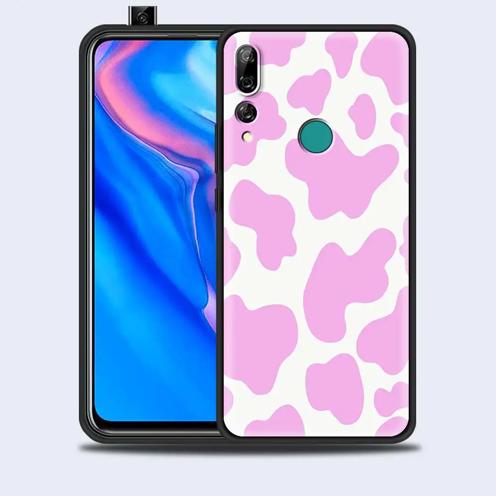 Rožinė Karvė Modelis Silikono TPU Case For Huawei Y6 Y7 Y9 2019 Y5 Y5p Y6p Y6s Y7p Y8p Y8s Y9a Y9s Y9 Premjero Minkštas Telefono Dangtelį 2