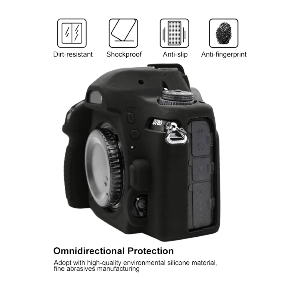 PULUZ DSLR Fotoaparatas Atveju, už Nikon D780 Z6 Z7 Kamera Minkšti Silikoniniai Apsauginiai Padengti 5