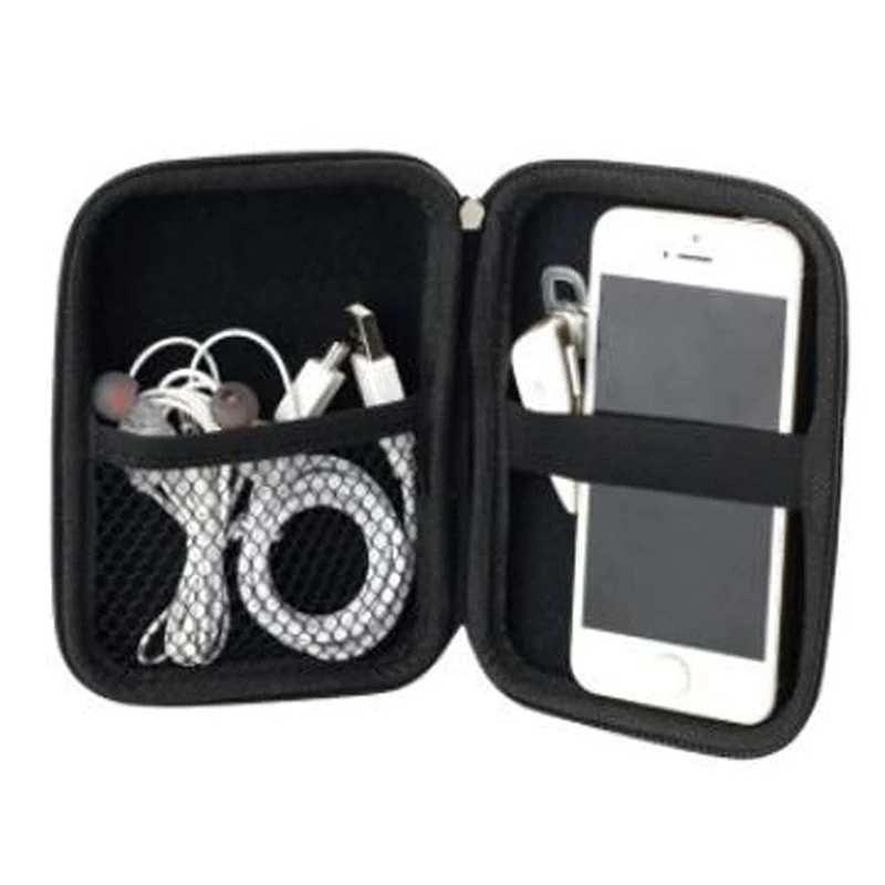 Kelionės Skaitmeninio Saugojimo Krepšys Išorės Nešiojamų Apsauga, Krepšys USB Kabelis, Įkroviklis, Ausinės HDD Kosmetikos Krepšelį Užrašinė Maišelyje Atveju 3