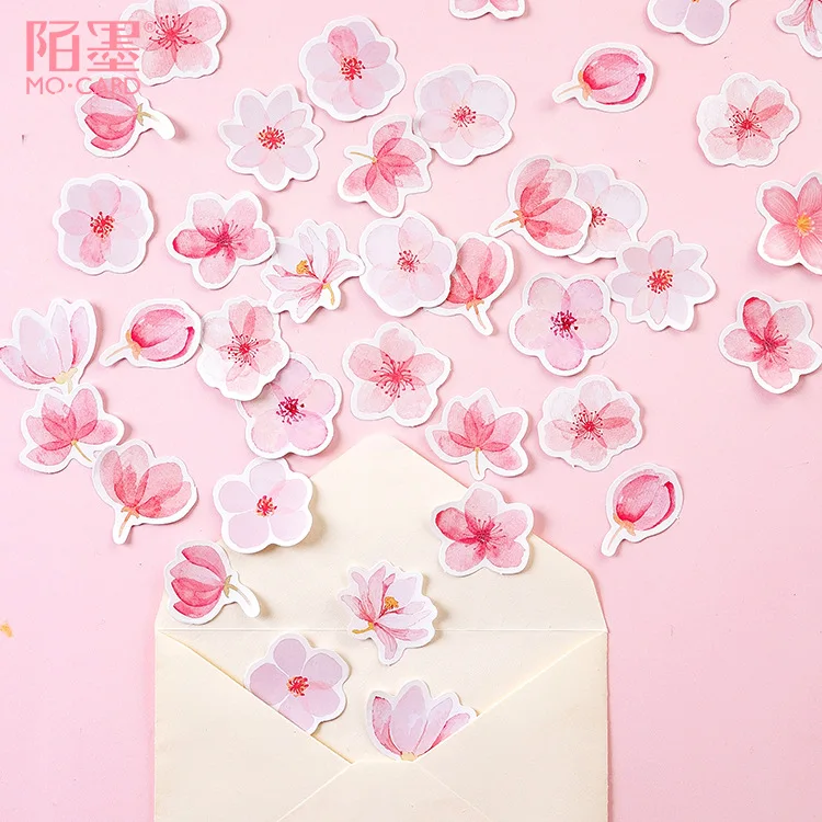 1 Dėžutė (45 vnt.), Rožinė Sakura Popieriaus, Dekoratyviniai Lipdukai Dienoraštis Kulka Lipdukas Apdaila 2