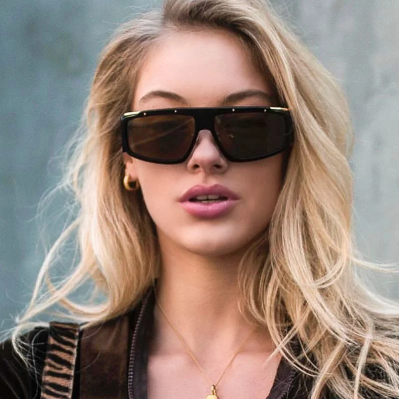 2020 cool mados vieno stiliaus steampunk kniedės moteriški akiniai nuo saulės ins populiarus dizainas, prekės ženklo akiniai nuo saulės UV oculos de sol masculino 5