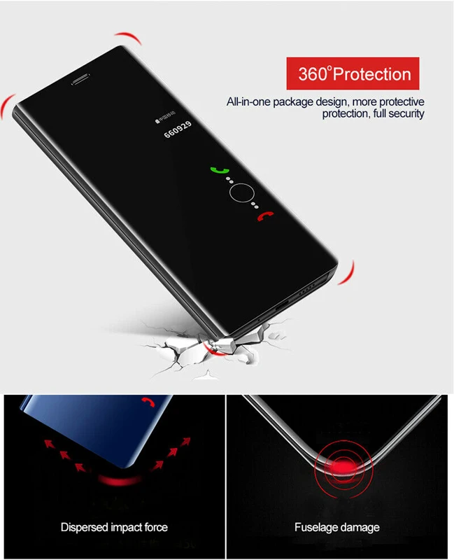 Smart Veidrodis, Flip Case For Samsung Note 8 9 10 20 Plus S7 Krašto Case For Samsung Galaxy S10 S9 S8 S20 Plus Ultra S10E Telefono Dangtelį 2